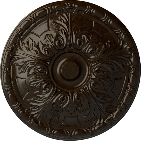 Ekena Millwork Granada Ceiling Medallion (Fits Canopies up to 4 1/4"), Hand-Painted Bronze, 15 3/4"OD x 5/8"P CM16GABZS